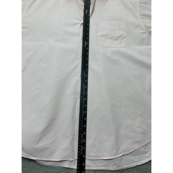 PENINSULA CLUB 2XL 18-18.5 80's Two Ply 100% Combed Cotton Pink Dress Shirt FLAW - Picture 9 of 10